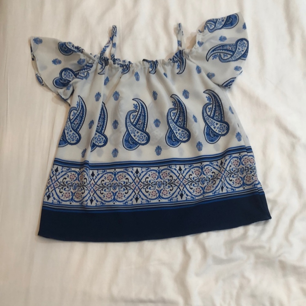 Blue Paisley Top